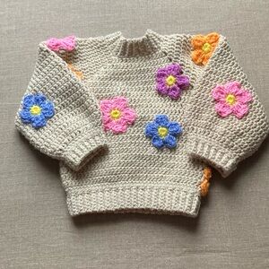 Handmade Crochet 12M Baby Sweater